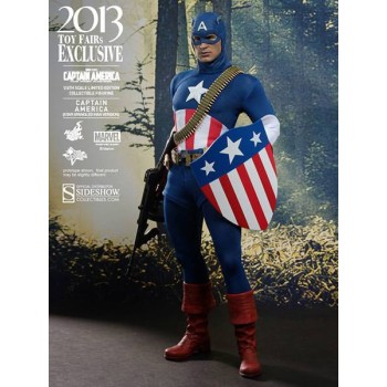 Captain America Movie Masterpiece Action Figure 1/6 Star Spangled Man 2013 Toy Fairs Exclusive 30 cm